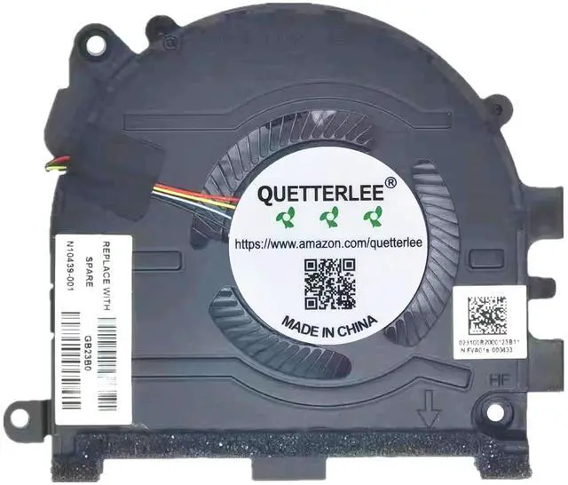 Alt view image 4 of 4 - QUETTERLEE Replacement New Laptop CPU and GPU Cooling Fan for HP 14-EH TPN-W154 Series N10440-001 N10439-001 DFS5K12304363L FPJ7 DFS5F22B04867K FPJ8 DC5V Fan