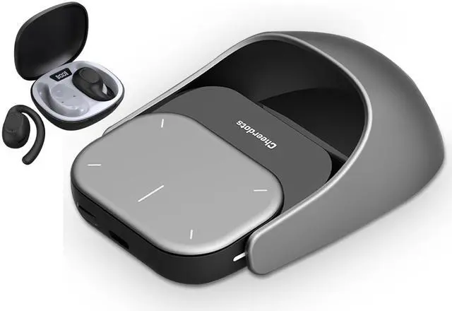 Main image of OIKKEI AI Mouse with Earbuds - Bluetooth ChatGPT Mouse with Voice Recording & Summarize by AI, Detachable Presenter Presentation Pointers Remote with Laser, Compatible with PC/Mac/Laptop