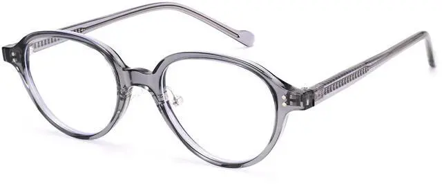 Main image of Dollger Blue Light Blocking Glasses For Woman Men TR90 Retro Round Computer BlueLight Glasses Clear Lens Non-Prescription Transparent Grey