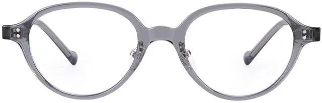 Alt view image 2 of 5 - Dollger Blue Light Blocking Glasses For Woman Men TR90 Retro Round Computer BlueLight Glasses Clear Lens Non-Prescription Transparent Grey