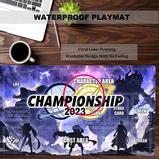 Alt view image 3 of 5 - sabermaster OPCG playmat Card Mat Duel Mat Gaming Competition Pad Card Binder Deck 23.6x13.7in