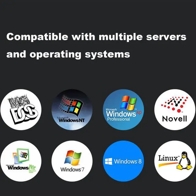 Alt view image 5 of 5 - MT-VIKI Rack KVM Switch w/ 19'' LCD Monitor, Rackmount KVM Monitor Console Drawer+Keyboard+Touchpad+8 VGA Cable, Support OSD/Hotkey/Button Switch, 1280X1024@60H