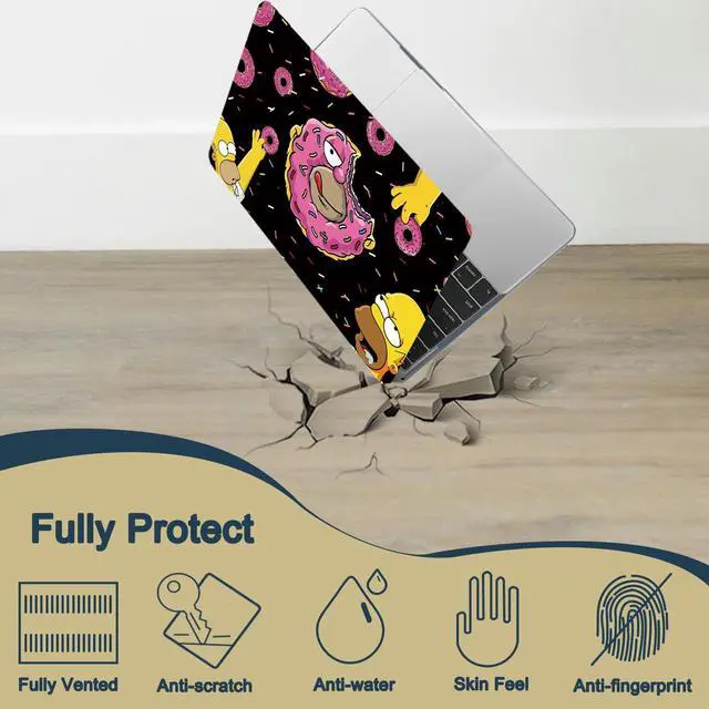 Alt view image 5 of 5 - Laptop Case Compatible with MacBook Pro 13 Inch Case 2015 2014 2013 2012 Release Model A1502 A1425 with Retina Display, Plastic Hard Shell Case Cover & Keyboard Cover Skin - Donut