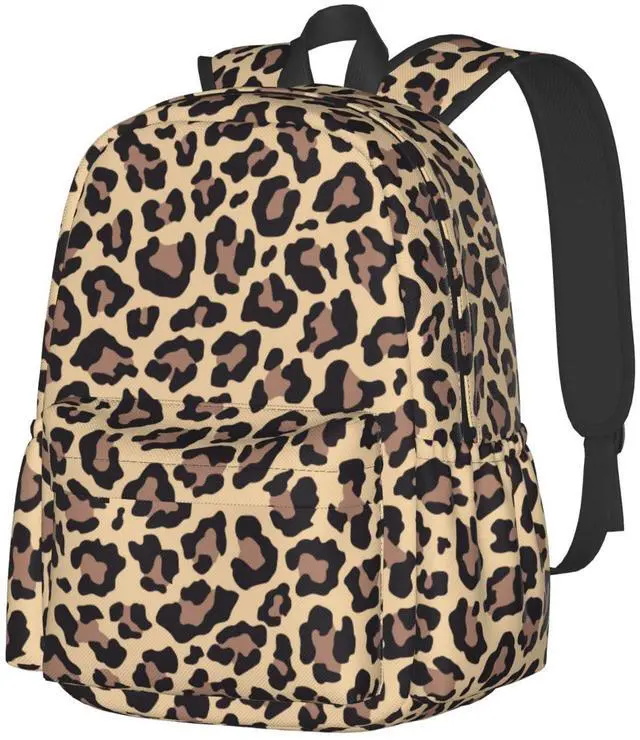 Main image of Jbofyee Leopard Animal Texture Laptop Backpack For Men Women, Lightweight Daypack Bookbag For Daily Commutes Business Travel Hiking