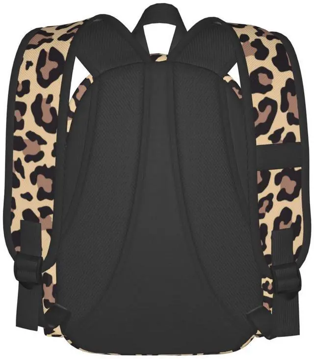 Alt view image 3 of 5 - Jbofyee Leopard Animal Texture Laptop Backpack For Men Women, Lightweight Daypack Bookbag For Daily Commutes Business Travel Hiking