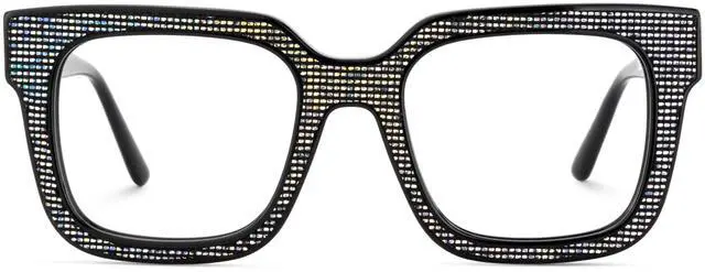 Main image of Zeelool Blue Light Blocking Glasses, Square Acetate Glasses Frame for Women Eyeglasses JGA867013-02B
