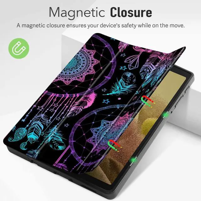 Alt view image 2 of 5 - Tuiklol Case for Samsung Galaxy Tab A7 Lite 8.7 inch 2021 Model SM-T220 T225 T227 Built-in S-Pen Holder TPU Protective Hard Back Shell for Tab A7 Lite 7.8'' Smart Cover,Dreamcatcher