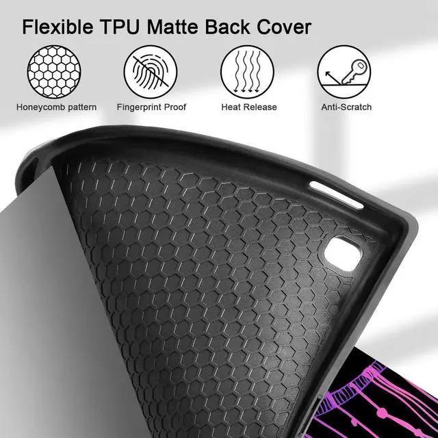 Alt view image 4 of 5 - Tuiklol Case for Samsung Galaxy Tab A7 Lite 8.7 inch 2021 Model SM-T220 T225 T227 Built-in S-Pen Holder TPU Protective Hard Back Shell for Tab A7 Lite 7.8'' Smart Cover,Dreamcatcher