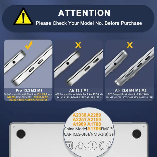 Alt view image 2 of 5 - MOSISO Compatible with MacBook Pro 13 inch Case M2 2025, 2024, 2023, 2022-2016 A2338 M1 A2251 A2289 A2159 A1989 A1708 A1706 with/Without Touch Bar, Plastic Hard Shell Case Cover, Cream Pink