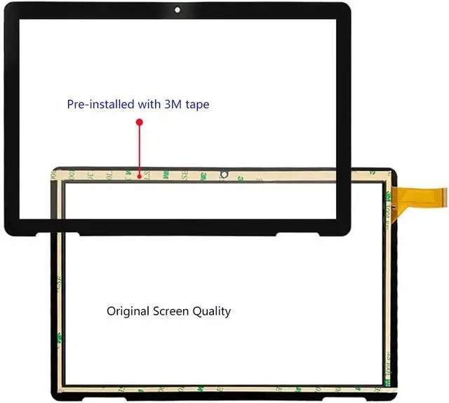 Alt view image 2 of 4 - for Onn 10.1 Inch Tablet Screen Replacement 2APUQW1027 Model 100011886 Digitizer Front Glass Touch Screen