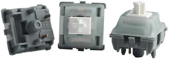 Main image of kakiwutj EF Grayish Switches 90pcs for Mechanical Keyboard 5 Pin Tactile Switches Factory Pre-lubed Keyboard Switch 59g Gateron EF Grayish Switches (90 PCS)