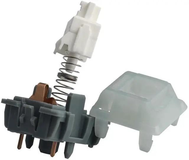 Alt view image 2 of 5 - kakiwutj EF Grayish Switches 90pcs for Mechanical Keyboard 5 Pin Tactile Switches Factory Pre-lubed Keyboard Switch 59g Gateron EF Grayish Switches (90 PCS)