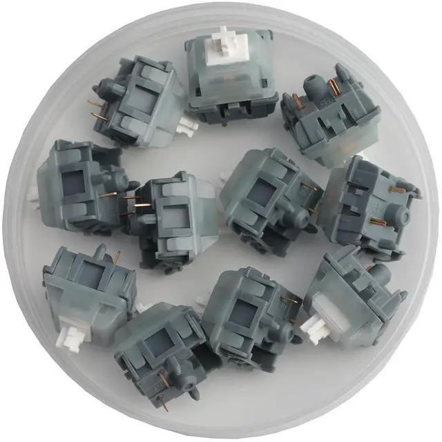 Alt view image 4 of 5 - kakiwutj EF Grayish Switches 90pcs for Mechanical Keyboard 5 Pin Tactile Switches Factory Pre-lubed Keyboard Switch 59g Gateron EF Grayish Switches (90 PCS)