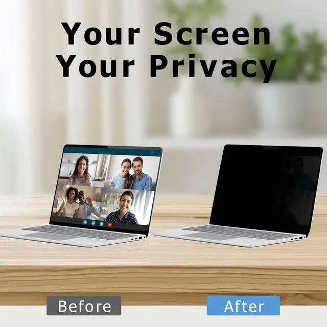 Alt view image 4 of 5 - Adeway Privacy Screen Protector for Surface Laptop 7 15 Inch, Magnetic Nano, Anti-Spy, Removable, Blue Light & UV Blocking, Anti-Glare