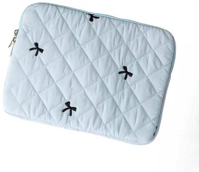 Main image of Attria Cute Bow Graphic Carrying Laptop Bag Y2K Preppy Laptop Sleeve Case Bag Kawaii Pad Computer Protect Case Pouch (13-14 inch,Blue)