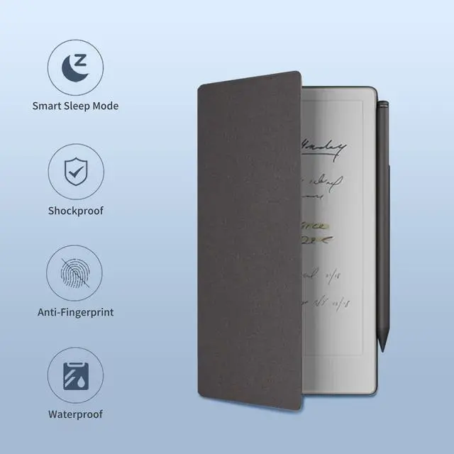 Alt view image 2 of 5 - Case for Remarkable Paper Pro Move 7.3",Auto-Wake/Sleep Cover with Built-in Pen Holder and Nibs Holder,Flip Case for Remarkable Paper Pro MoveBlack