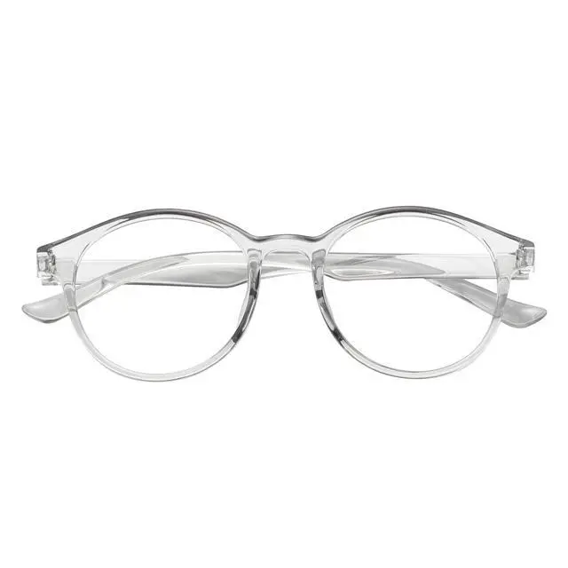 Alt view image 2 of 5 - Przene Round Blue Light Blocking Glasses for Women Men Retro Computer Glasses Grey