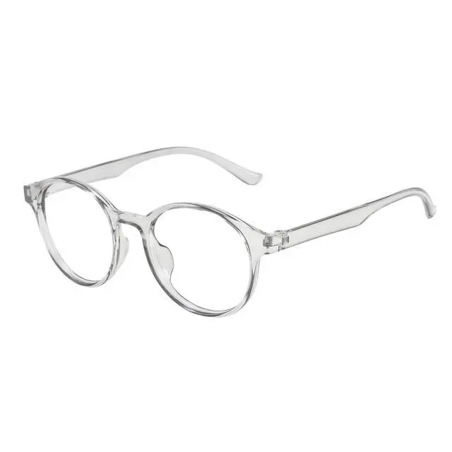 Alt view image 3 of 5 - Przene Round Blue Light Blocking Glasses for Women Men Retro Computer Glasses Grey