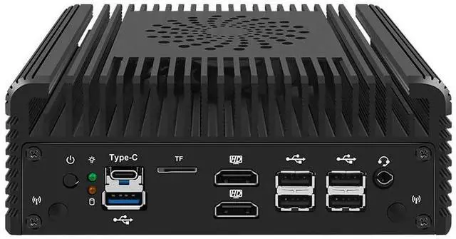 Alt view image 3 of 5 - HKUXZR Firewall Appliance Mini PC, New 12th gen Intel N150 Soft Router 2X10G SFP+ Intel 82599ES Optical Port chip+ 2XI226-V 2.5G Nvme 2XHD DDR5 NAS Server VPN Router PC AES-NI HDMI DP (NO RAM NO SSD)