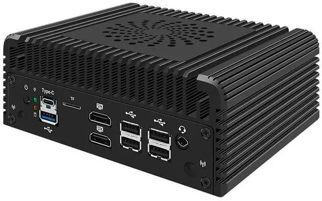 Alt view image 4 of 5 - HKUXZR Firewall Appliance Mini PC, New 12th gen Intel N150 Soft Router 2X10G SFP+ Intel 82599ES Optical Port chip+ 2XI226-V 2.5G Nvme 2XHD DDR5 NAS Server VPN Router PC AES-NI HDMI DP (NO RAM NO SSD)