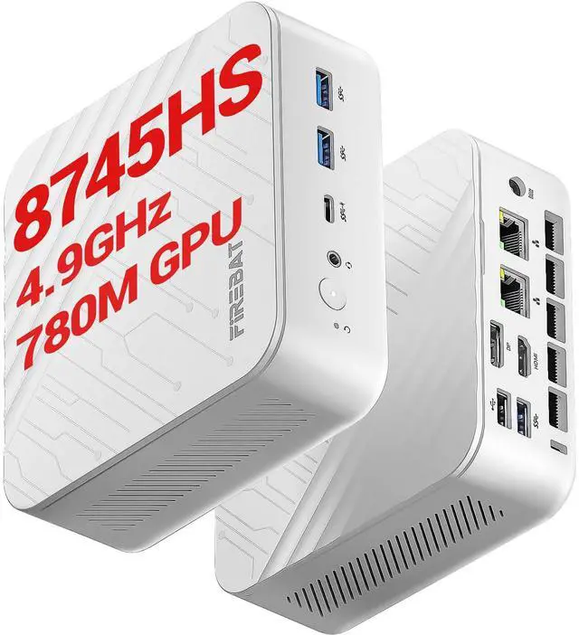 Main image of FIREBAT Mini Gaming PC Computer Ryzen7 8745HS 8C/16T 4.9GHz, Radeon 780M Graphics, 16GB(8GB+8GB) DDR5 5600MHz, 512GB PCIe SSD, WiFi6, BT5.2, Student/Home/Business/Gaming Desktop ComputerA5P