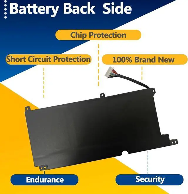 Alt view image 4 of 5 - TAVZENL PG03XL 52.5Wh Battery Replacement for HP Pavilion Gaming 15-DK 15-EC 16-A0032DX 16-A0035NR 15-EC0013DX 15-EC1073DX 15-DK0055NR 15-DK0125TX OMEN 5X FPC52 L48495-005 HSTNN-DB9G L48430-AC1 11.55V