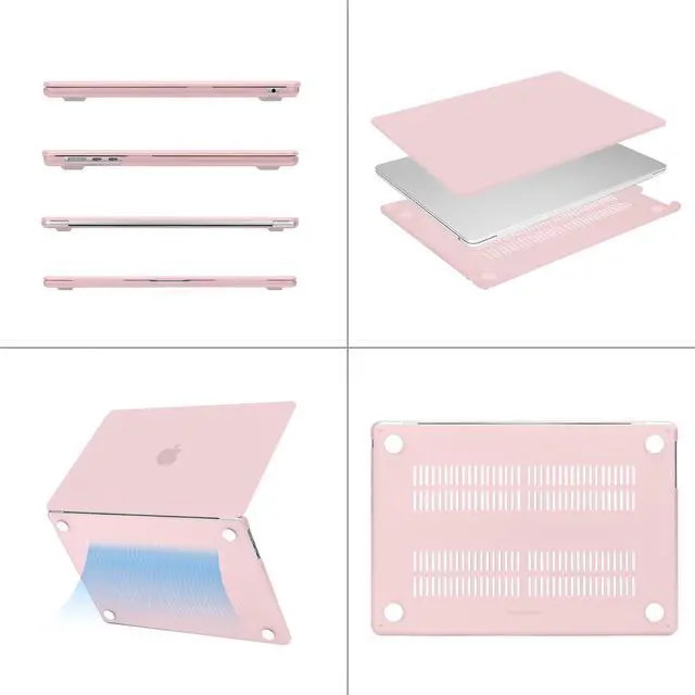 Alt view image 5 of 5 - MOSISO Compatible with MacBook Air 15 inch Case 2025 2024 2023 Release M4 A3241 M3 A3114 M2 A2941 Liquid Retina Display Touch ID, Protective Plastic Hard Shell Case Cover, Baby Pink