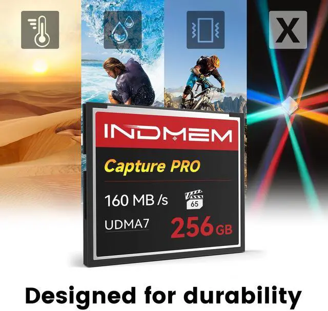 Alt view image 5 of 5 - CF Card 256GB Memory Card High Speed UDMA Up to 160MB/s Camera Cards Designed for Photographers & Videographers,Support High-Speed Continuous Shooting or 4K Video Recording