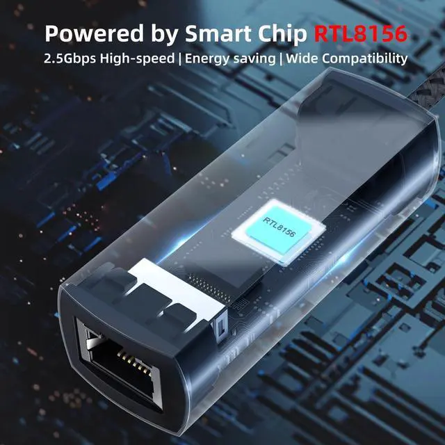 Alt view image 3 of 5 - WALNEW 7-in-1 USB C Hub& USB-C 2.5gb Ethernet Adapter Bundle