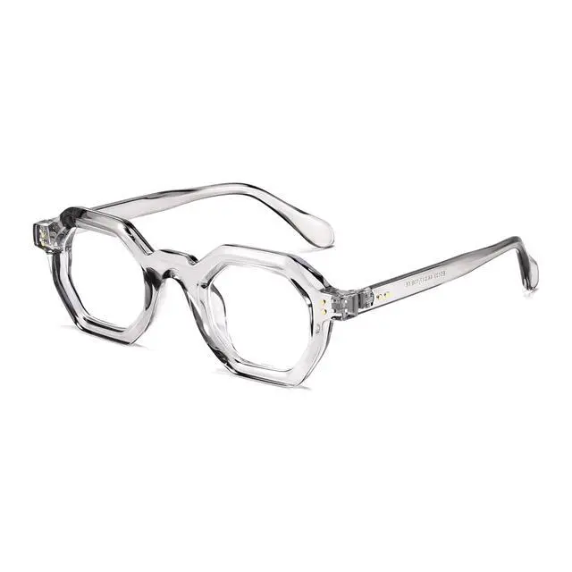 Main image of FEISEDY Retro Octagon Blue Light Glasses for Women Men Vintage Polygon Anti Glare Eyeglasses B0102