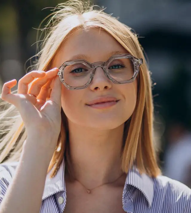 Alt view image 2 of 5 - FEISEDY Retro Octagon Blue Light Glasses for Women Men Vintage Polygon Anti Glare Eyeglasses B0102