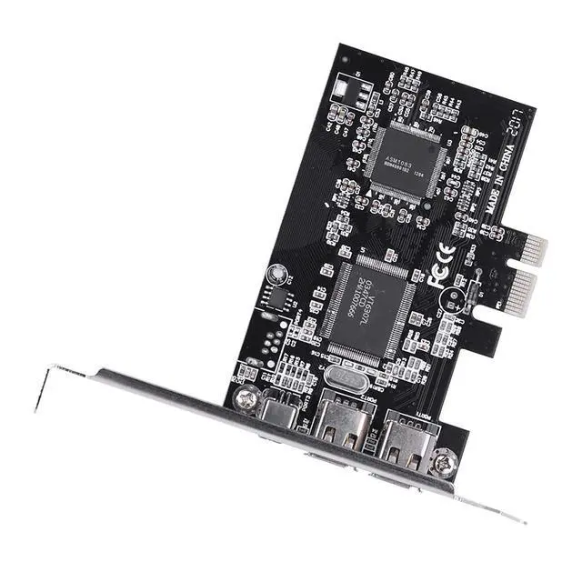 Alt view image 3 of 5 - PCIE Firewire Card, IEEE 1394 PCI Express Controller, 1394a Firewire 800 Adapter with Firewire Cable, 3 Ports, 2X 9 Pin, 1x 6 Pin