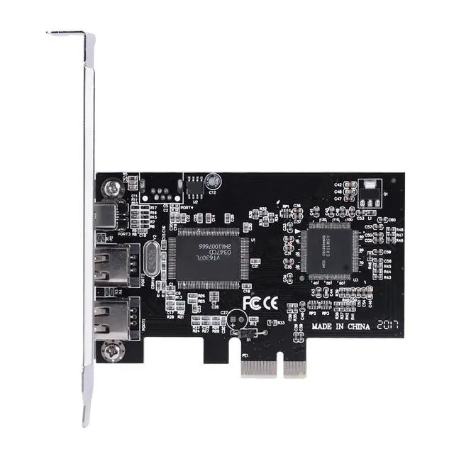 Alt view image 2 of 5 - PCIE Firewire Card, IEEE 1394 PCI Express Controller, 1394a Firewire 800 Adapter with Firewire Cable, 3 Ports, 2X 9 Pin, 1x 6 Pin