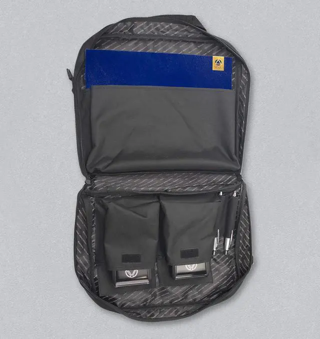 Alt view image 3 of 5 - National Notary Association Carry-All Notary Bag  Letter Size Carry-All with Multiple Pockets, Adjustable Shoulder Strap, and Mini Padlock Included