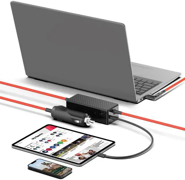 Alt view image 2 of 5 - TAIFU 138W 100W 90W 65W 45W Universal Power Adapter Laptop Car Charger Replacement for HP Dell Lenovo IBM Asus Samsung Chromebook Toshiba Sony Compaq Fujitsu LG Power Supply Cord with 15 Tips