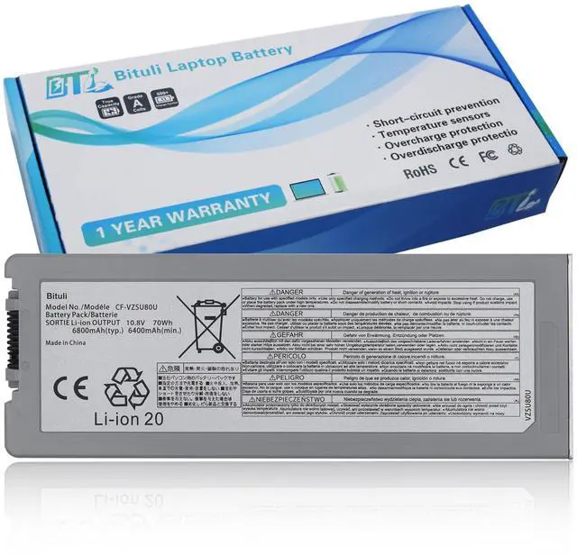 Main image of Bituli CF-VZSU80U,Laptop Battery Replacement for Panasonic CF-C2 Toughbook Tablet PC Series Notebook CF-VZSU83U CF-VZSU82U CF-C2AECCHCE 10.8V 70Wh 6800mAh