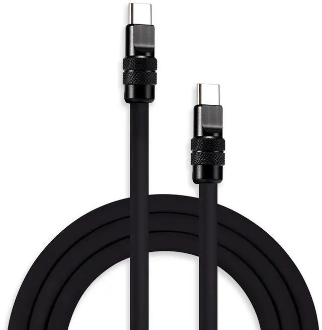 Main image of chubbycable Black Chubby - Black Samurai Edition 240W USB C Cable Fast Charging Cable Durable Silicone Charger Cord Compatible with iPhone 17-15 Series iPad MacBook Airpods, Type C to Type C, 4.9FT