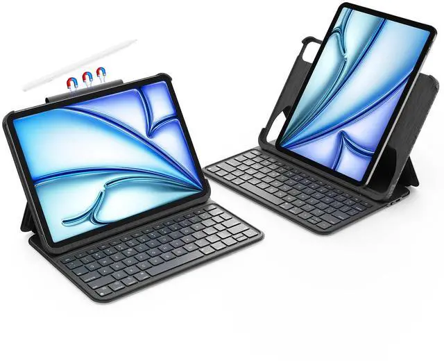 Main image of accrosoo Ultra-Light Keyboard Case Compatible with iPad Air M3/M2, Air 5/4 th, Pro (M4/4/3/2/1 Gen), Case for 11-10.9 inch