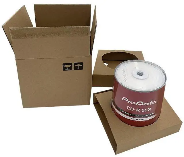 Alt view image 2 of 5 - PioData CD-R 52X 700MB Logo Top Recordable Media - 100 Disc Cake Box Spindle Blank CDs for Burning Music Bulk Writable CD Discs 100pk