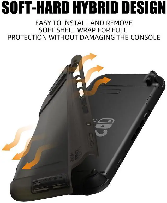 Alt view image 5 of 5 - Savage Raven by Skull & Co. GripCase Bundle: Soft Protective Case with Replaceable Grips [to fit All Hands Sizes], Hardshell Huge Storage Carrying Case for Nintendo Switch 2-Black