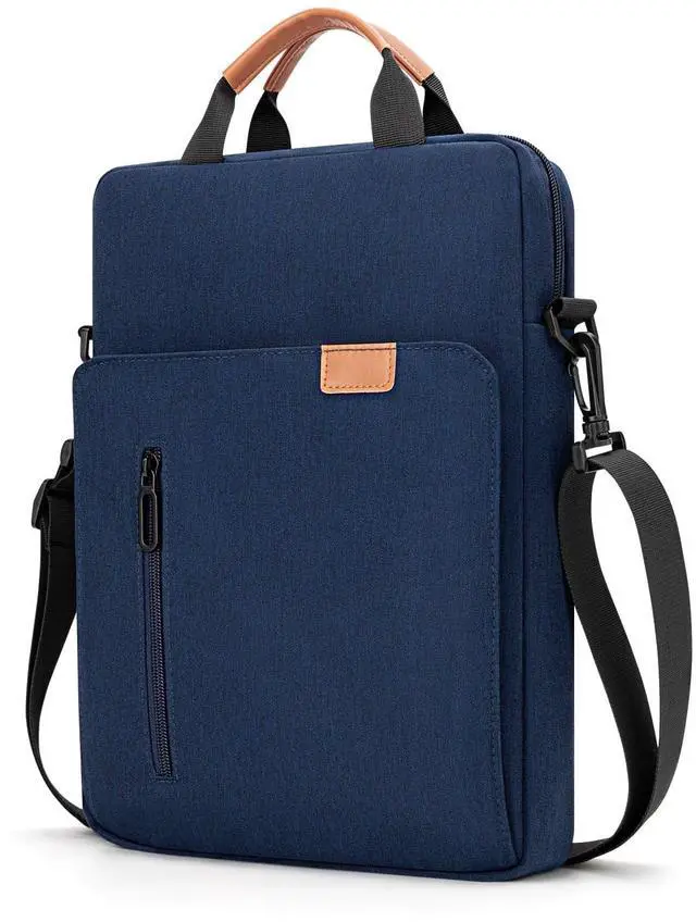 Main image of jooeer Vertical Laptop Case for 13-13.3 Inch MacBook Air/Pro 13 Inch iPad Pro M4 Air M2 M3 12.9 Inch iPad Pro, Waterproof Protective Lightweight Laptop Computer Cover Bag, Navy Blue