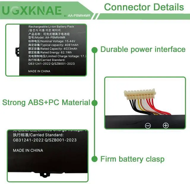 Alt view image 3 of 5 - UGXKNAE AA-PBMN4MR Laptop Battery Replacement for Samsung Galaxy Book Pro 360 13 13" NP930XDB NP935XDB NP930XDB-KD1US NP930XDB-KF3US Book2 NP930XED-KA1US NP930QED-KA2US Book3 14 14" NP940XFG-KC2US