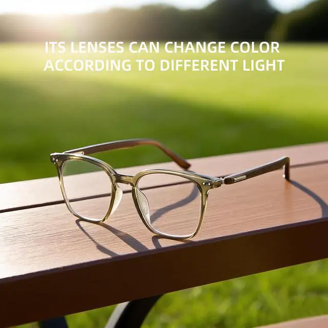 Alt view image 3 of 5 - Cyxus Photochromic Glasses for Women Men UV Protection with Blue Light Blocking8287i31 Green