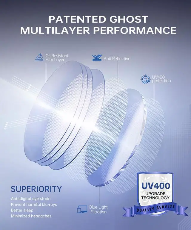 Alt view image 4 of 5 - ANYLUV Blue Light Glasses Men Women, Eye Protection Glasses for Gaming, Metal Blue Light Blocking Computer Lens for Men