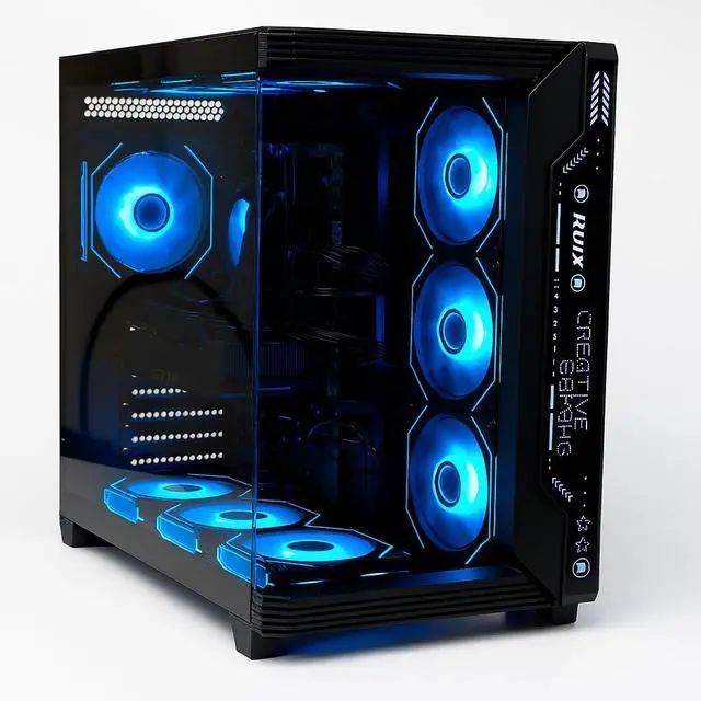Main image of Evounic High-Performance ARGB Gaming PC  i7 12th GEN up to 5.0GHz, RTX 5060, 32GB RGB DDR4 RAM, 1TB NVMe SSD, 650W PSU, Liquid Cooler, Wi-Fi 6, Bluetooth 5.2, 10× ARGB Fans, Windows 11 Pro Desktop