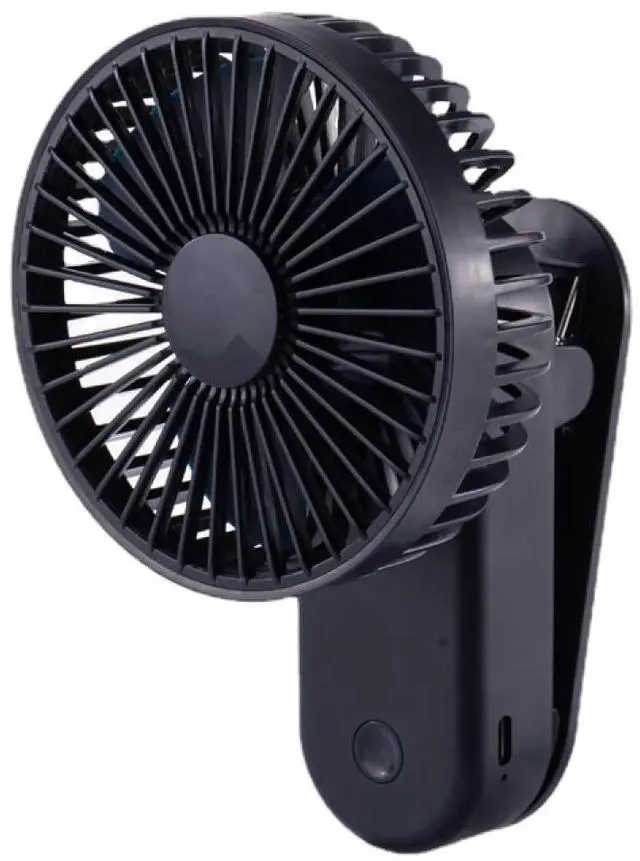 Main image of Magnetic Clip on Fan, Rechargeable Portable Fan for Golf Cart Camping Tent Office Desk (Black)