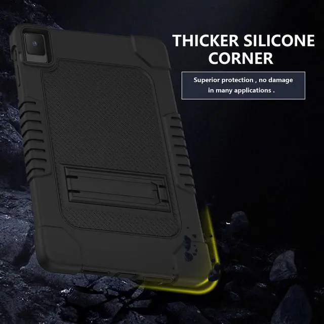 Alt view image 4 of 5 - Hoibon Case for TCL Tab 10L Gen 3 8193A/for TCL TAB 10L LTE Gen 3 8194A/for TCL TAB 10 Gen 2 Model 8496G1 Heavy Duty Case&Kickstand Case for TCL Tab 10L 10L LTE/TECLAST T40 Air T40HD (Black)