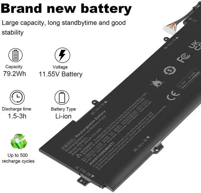 Alt view image 5 of 5 - KB06XL 902499-856 902499-855 902401-2C1 Battery for HP Spectre X360 15-BL012DX 15-BL112DX 15-BL0XX 15T-BL000 15T-BL100 15-BL075NR 15-BL152NR 15-BL000 15-BL000NA 15-BL030NG BL112DX HSTNN-DB7R TPN-Q17