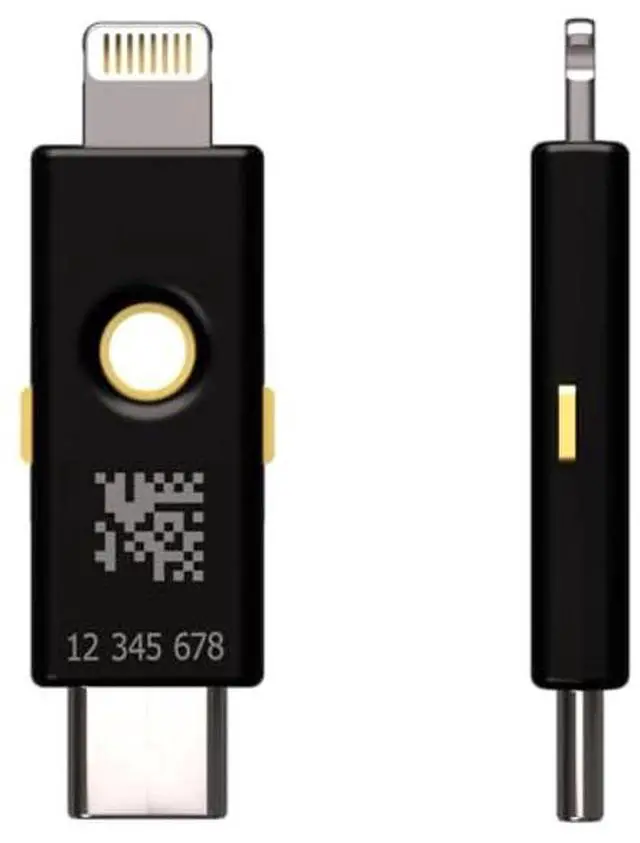 Alt view image 2 of 5 - Yubico - YubiKey 5Ci - Two-Factor authentication Security Key for Android/PC/iPhone, Dual connectors for Lighting/USB-C - FIDO Certified