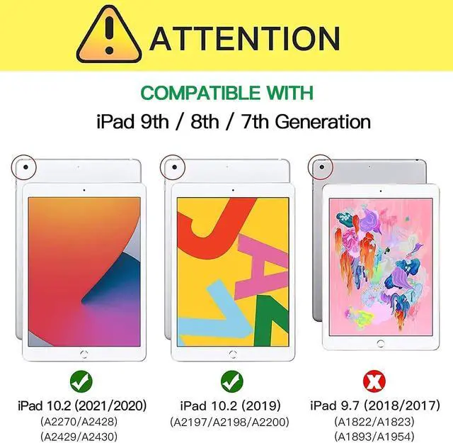 Alt view image 2 of 5 - Azzsy Case for iPad 9th Generation/iPad 8th Generation/iPad 7th Generation (10.2 Inch, 2021/2020/2019 Model), Slim Heavy Duty Shockproof Rugged Protective Case for iPad 10.2 inch, Wine